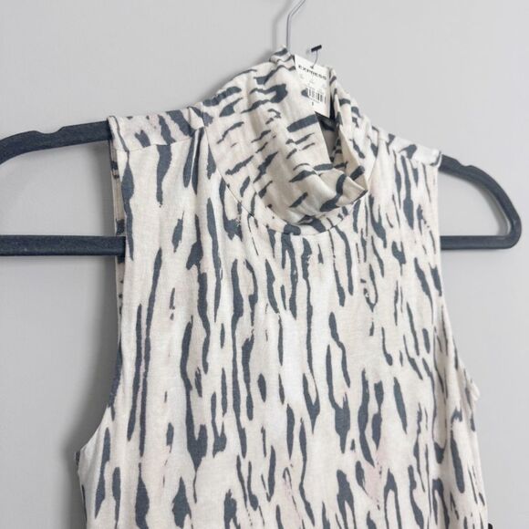 EXPRESS | NEW Animal Print Leopard Sleeveless Turtleneck Bodysuit Women’s Size S - Picture 2 of 7